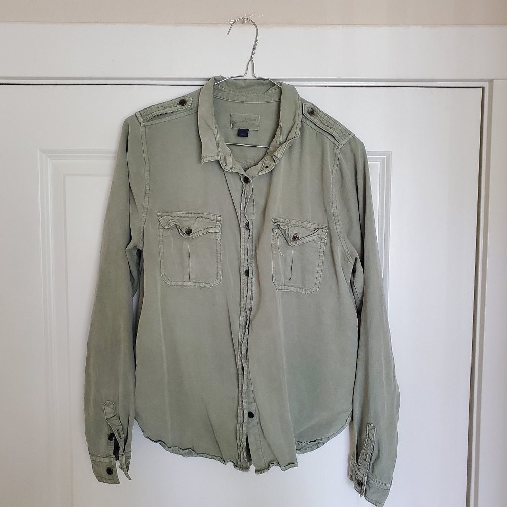 Oversized Long-Sleeve Button Down Shirt